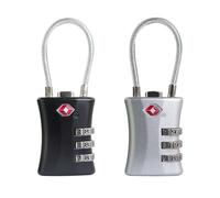 UP Security Suitcase Locks TSA Approved, Small Padlock Combination, TSA Locks for Luggage, Combo Travel Padlock with Code for Backpack, Gym Locker, Ammo Can, Gun Case, Bag Zipper, Box (Black+Silver)