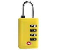 UP Security Travel Luggage Locks TSA Approved, Combination Padlock with Open Alert Indicator for Travel Accessories, Combo Lock with Code for Gym Locker, Suitcase, Cabinet, Gun Case, Toolbox (Yellow)