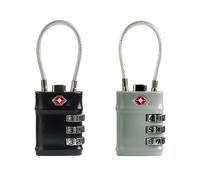 UP Security Suitcase Locks TSA Approved, Small Combination Cable Padlock, TSA Locks for Luggage, Combo Padlocks with Code for Backpack Zipper, Gym Locker, Fence Gate, Guitar Gun Case (Black+Gray)