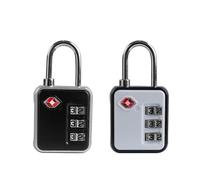 UP Security TSA-Approved Combination Padlock - Durable, Resettable, Compact Travel Lock for Luggage, Suitcase, Gym Locker, and More (Black+White)