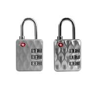UP Security TSA-Approved Combination Padlock for Luggage & Travel - Durable, Resettable, Compact TSA Lock, Combo Lock for Suitcase, Cabinet, Gym Locker, Gun Case, Box (Gray+Silver)
