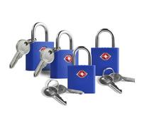 UP Security TSA Approved Luggage Locks 4 Pack, Keyed Alike Small Padlocks with Keys, Travel Locks for Suitcase, Backpack, Bag, Zipper and Outdoor Use