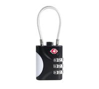UP Security TSA Locks for Luggage, Small Combination Lock with Cable, Luggage Locks TSA Approved, Combo Lock for Suitcase, Cabinet, Gym Locker, Backpack, Small Padlock for Travel Essentials (Black)