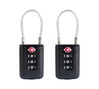 UP Security TSA Locks for Luggage, Small Padlock Combination, Luggage Locks TSA Approved, Combo Padlock with Code, for Suitcase, Gym Locker, Gun Case, Travel Backpack, Bag Zipper, Box (Black+Black)
