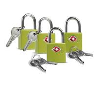 UP Security TSA Locks for Luggage with Keys, Travel Luggage Locks TSA Approved 4 Pack, Small Padlock with Key, Keyed Alike Mini Padlock for Suitcase, Backpack, Bag (Grass Green)