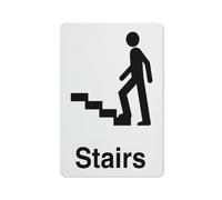 Up Stairs Left Sign 12 X 8 Inches Aluminum Sign Reflective - Uv Protected, Waterproof, Weatherproof And Fade Resistant - 4Pre-Drilled Holes