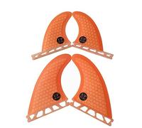 UP SURF FUTURE Surfboard Fin S/M Size Fiberglass Honeycomb Quad Fin Set (Orange G3+GL)