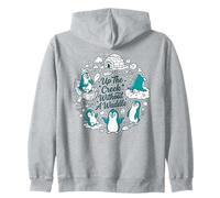 Up The Creek Without A Waddle Funny Penguin Pun Zip Hoodie