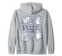 Up The Creek Without A Waddle Funny Penguin Pun Zip Hoodie