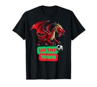 Up The Town Welsh Dragon Football T-Shirt