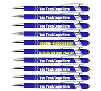 Up to 100 Pcs Personalised Pens Bulk handwriting pens stylus pens for touch screens - ballpoint pens black ink personalised gifts for Birthday, Anniversary, Or Office Use (Royal Blue, 10PCS)