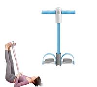 Up to 126cm 6 Tubes Upgraded Smart Stirrup Puller, Sit Up Exercise Equipment, Multiple Level Resistance Band Pedal Puller, for Arm Leg Ab Training Buttock Shaping (blue)