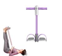 Up to 126cm Upgraded Smart Stirrup Puller, 6 Tubes Sit Up Exercise Equipment, Multiple Level Resistance Band Pedal Puller, for Arm Leg Ab Training Buttock Shaping (purple)