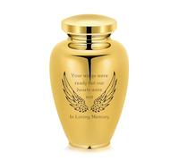 Up to 180/220 / 300 lbs Large Cremation Urns for Adult Human Ashes, Angel Wings in Loving Memory Decorative Funeral Burial Urn for Male Female Ashes with Velvet Bag and beautiful box