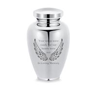Up to 180/220 / 300 lbs Large Cremation Urns for Adult Human Ashes, Angel Wings in Loving Memory Decorative Funeral Burial Urn for Male Female Ashes with Velvet Bag and beautiful box