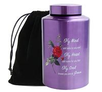 Up to 200 lbs Large Urns for Adult Human Cremation Urn Ashes Decorative Urn for Human Ashes with Rose Urn with Velvet Bag