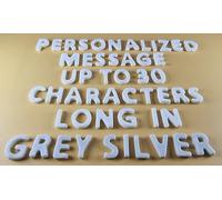Up to 30 Edible 3D 20mm Personalized Letters, Text, icing toppers, cake cupcakes decorations T085 (Grey Silver)