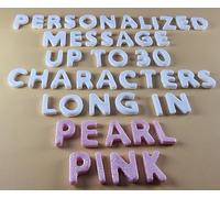 Up to 30 Edible 3D 20mm Personalized Letters, Text, icing toppers, cake cupcakes decorations T085 (Pearl Baby Pink)