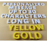 Up to 30 Edible 3D 20mm Personalized Letters, Text, icing toppers, cake cupcakes decorations T085 (Yellow Gold)