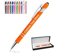 Up to 300 PCS Personalised Pen with Name Engraved, Custom Ballpoint Pens Bulk Black Ink Logo Text Customised Gifts for Men Women Teacher Boss Business Birthday Office Christmas