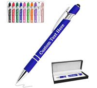 Up to 300 PCS Personalised Pen with Name Engraved, Custom Ballpoint Pens Bulk Black Ink Logo Text Customised Gifts for Men Women Teacher Boss Business Birthday Office Christmas