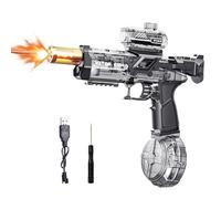 Up to 32ft Long Range Water Gun, 500cc Electric Water Gun, Waters Gun Toy Pistol, Full Automatic Electric Squirt Guns with Lights, Watersss Gun Toys for Pool Party Beach Adults Kids, black
