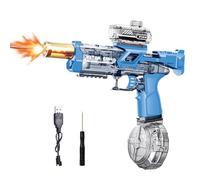 Up to 32ft Long Range Water Gun, 500cc Electric Water Gun, Waters Gun Toy Pistol, Full Automatic Electric Squirt Guns with Lights, Watersss Gun Toys for Pool Party Beach Adults Kids, blue