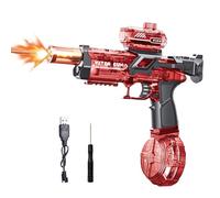 Up to 32ft Long Range Water Gun, 500cc Electric Water Gun, Waters Gun Toy Pistol, Full Automatic Electric Squirt Guns with Lights, Watersss Gun Toys for Pool Party Beach Adults Kids, red