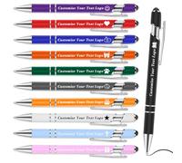 Up to 480 Personalised Pen Bulk-Custom Engraved Ballpoint Pens with Stylus | Custom Pens with Name Logo Text for Women Men,Perfect for Business,Back to School,Wedding,Graduation,Event Gifts