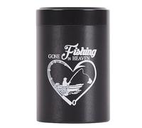 Up to 7 Cubic Inches Mini Cremation Urns for Human Ashes Small Urns for Ashes Adult Male Female Keepsake Urns for Ashes Made of Alumnium (Set of 1, Black Fishing)