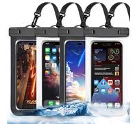 [Up to 8.3"] 4 Pack Black White Universal Waterproof Phone Pouch, Large Phone Waterproof Case Dry Bag (Protection Level: IP68) Outdoor Sports for Apple iPhone,Samsung,and More(Black,White)