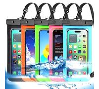 Up to 8.3" 5 Pack Multicolor Universal Waterproof Phone Pouch, Phone Waterproof Case Dry Bag,Protection Level: IP68,Outdoor Sports for Apple iPhone,Samsung,and More,Black,Blue,Pink,Orange,Green