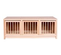 Up-turned Three-door Pigeon Cage, Stackable Breeding Box, Wooden Aviary, Pull-out Dung Tray, Easy To Clean, Easy Assembly Bird Cage(Natural*1)