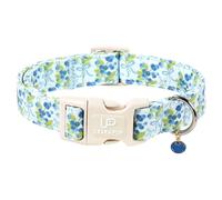 UP URARA PUP Blueberry Dog Collar and Bowtie Pattern, Cute Adjustable Puppy Collar with Quick Release Buckle and Lovely Blueberry Charm,for Small Medium Large Dogs