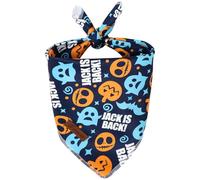 UP URARA PUP Halloween Dog Bandana - Spooky Ghost Print Triangle Scarf for Small Medium Large Dogs, Soft Cotton Pet Bib for Fall, Adjustable Dog Kerchief for Trick or Treat & Costume Parties