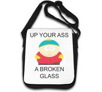 UP Your Ass a Broken Glass Shoulder Bag White