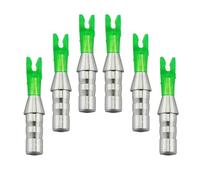 UP100 24 Sets Outer Diameter 4.2mm Pin Nock L Size Archery Arrow Pin Nock Arrow Tail Wings For Compound Recurve Bow Carbon Arrow (Transparent green)