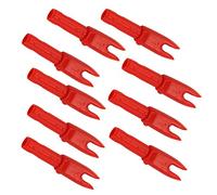 UP100 50 pcs Transparent Red/Green/Blue Archery Nock Arrow Shaft G Nocks Small Groove .088 (Red)