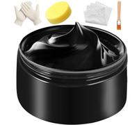 UP22YOU Black Leather Dye, Leather Repair Kit for Car Interior, Vinyl Leather Recoloring Balm for Furniture Seat, Shoe Polish Paint