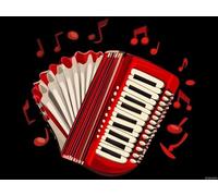 UPABLUNSO Accordion Player Folk Music Diamond Painting Full Round Drill Diamond Art Craft Kit Pictures Crafts for Home Decor 12x16 inch