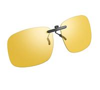 UpaClaire Night Driving Glasses Clip On Night Vision Glasses for Myopia Polarized Anti Glare Unisex