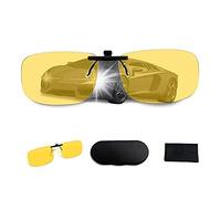 UpaClaire Night Vision Glasses Clip-on, Anti-Glare High Definition Vision (Yellow)