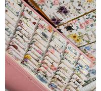 UPAFEXXI-Laminated Bible Tabs for Women and Men (Gold Foil Embossed Lettering) Reposition Large Print tabs, Easy to Read and Apply, 80 Bible Chapters Labels for Easy Navigation(Beige and Floral)