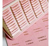 UPAFEXXI- Leather Bible tabs, Bible Tabs for Women, Bible Tabs for Study Bible, 80 Bible Index Book Tabs in Total, 66 Bible Tabs for Old and New Testament, Additional 14 Blank tabs (Pink)