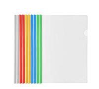 upain10 Pieces A4 Report Covers with Sliding Bar Clear Files Report Transparent Project Presentation Slide Binder Folders for Home School Office Documents Classification