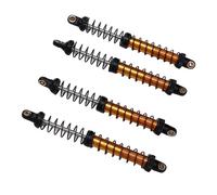 UPALDHOU 1/10 RC Car Shock Damper, Premium Finish, Dual Spring Design, High Strength Alloy Construction, 4Pcs 120mm with for Crawler Off Road Vehicles, Upgrade Kit Fit for 1/10 Scale (Gold)