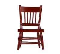 UPALDHOU 1:12 Dollhouse Mini Chair, Birch Wood, 4.5x4.2x7.9cm (Chestnut) | Miniature Collectible for Room Styling Tabletop Model Scenes Display Shelf Accent DIY Hobby Layouts Realistic Seating Detail