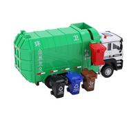 UPALDHOU 1:50 Pull Back Alloy Garbage Truck Toy, Multifunctional with Trash Cans for Kids Aged 6+ Engineering Model Car, Full Functionality, Educational Value
