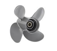 UPALDHOU 10 3/8x13 Outboard Propeller, 4 Blades Aluminum Alloy High Thrust with 13 Spline Teeth, for Engine