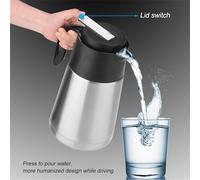 UPALDHOU 1200 Ml Portable Water Heater of Large Stainless Steel of Rapid Heating Bottle for Truck Travelers (24V)